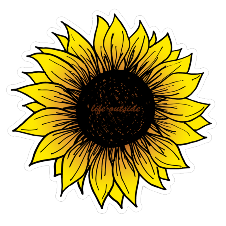 Life Outside Sunflower Sticker
