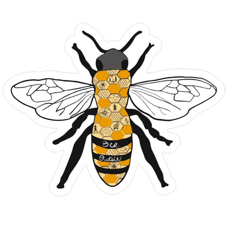 Bee Outside Sticker
