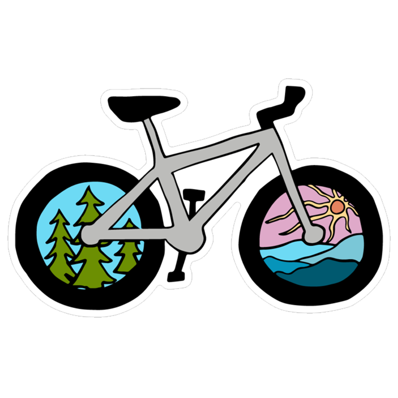 Bike More Outdoors Sticker