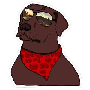 Blue Ridge Ridin Chocolate Lab Sticker