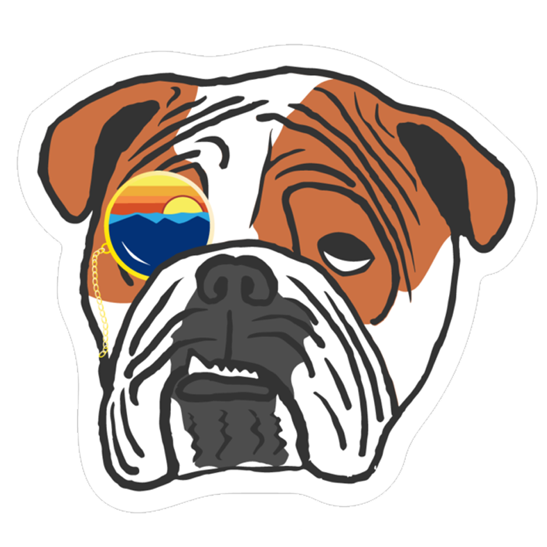 Bulldog Monocle Sticker