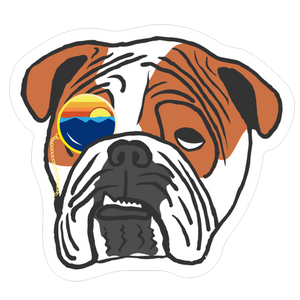 Bulldog Monocle Sticker