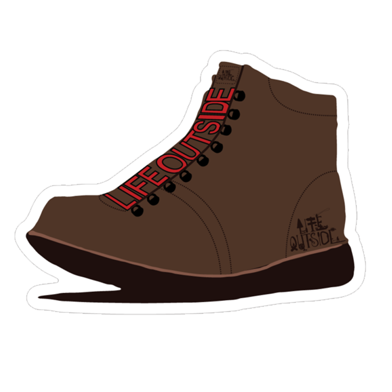 Life Outside Hiking Boot Sticker