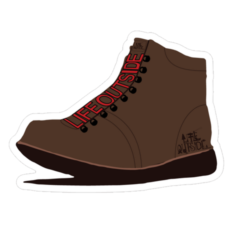 Life Outside Hiking Boot Sticker