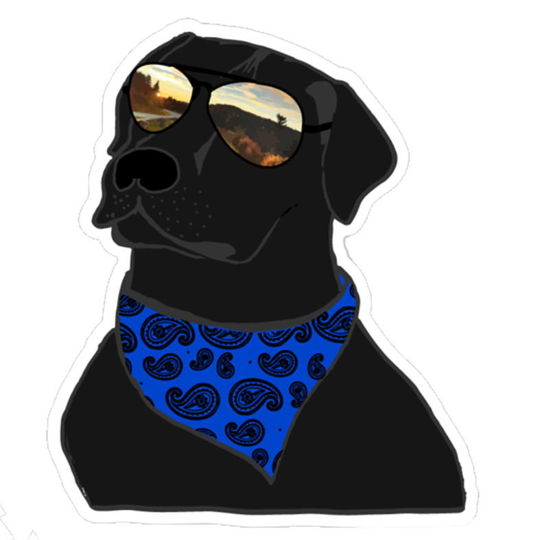 Blue Ridge Ridin Black Lab Sticker