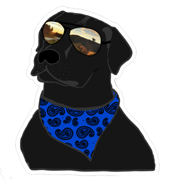 Blue Ridge Ridin Black Lab Sticker