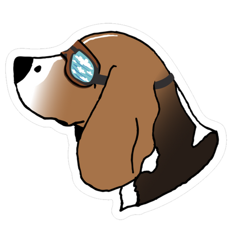 Head in the Clouds Beagle Sticker