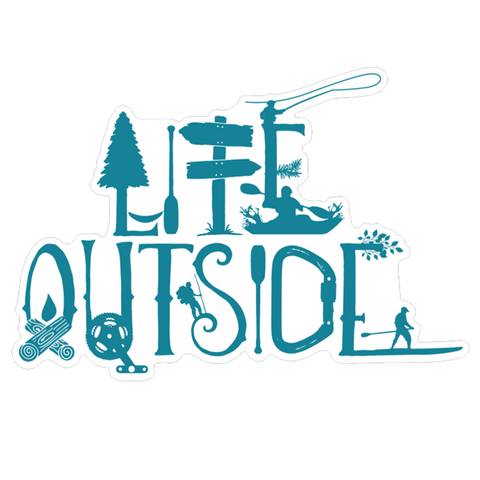 Life Outside Logo Teal Sticker