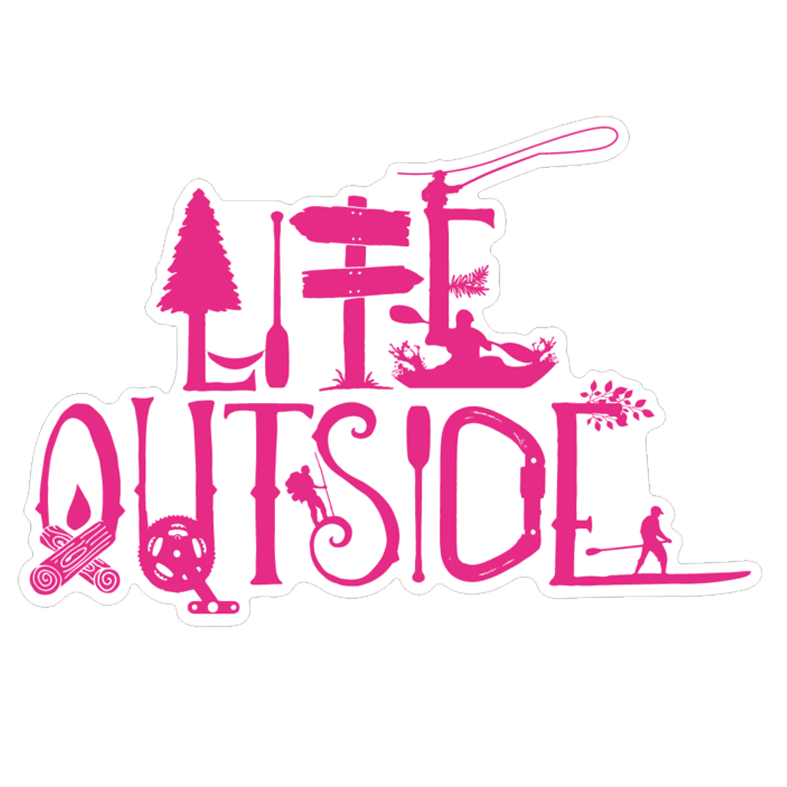 Life Outside Logo Pink Sticker