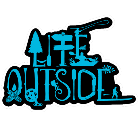 Life Outside Logo Blue Sticker