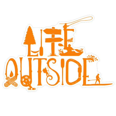 Life Outside Logo Orange Sticker