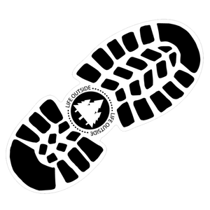 Hiking Boot Print Sticker