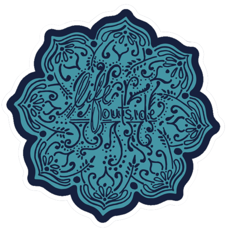 Life Outside Sharpie Art Flower Sticker
