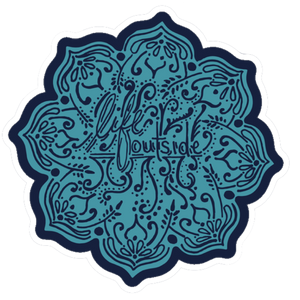 Life Outside Sharpie Art Flower Sticker