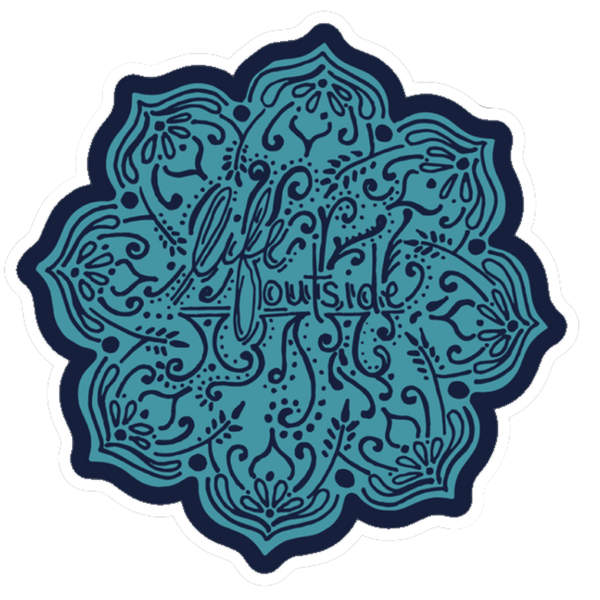 Life Outside Sharpie Art Flower Sticker