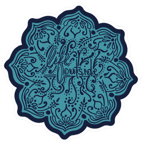 Life Outside Sharpie Art Flower Sticker