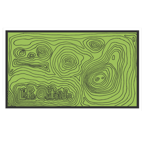 Life Outside Topo Map Sticker