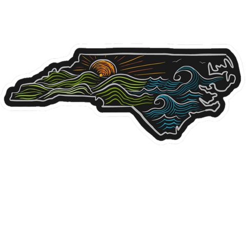 Mountain to Sea North Carolina Sticker
