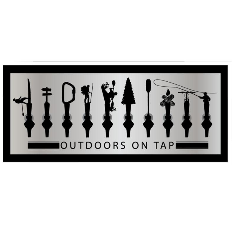 Outdoors on Tap Steel Sticker