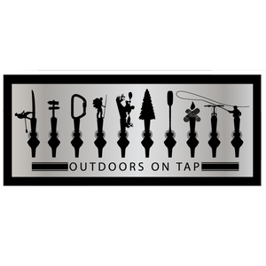 Outdoors on Tap Steel Sticker