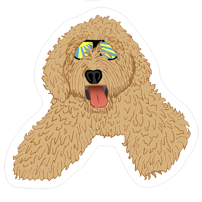 Sunny the Golden Doodle Sticker