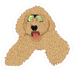 Sunny the Golden Doodle Sticker