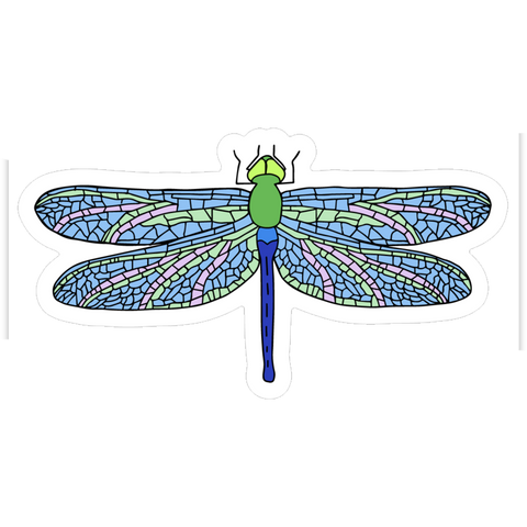 Glass Dragonfly Sticker