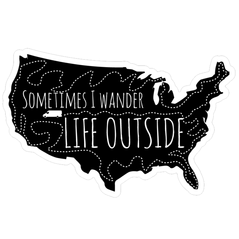 Sometimes I Wander USA Sticker