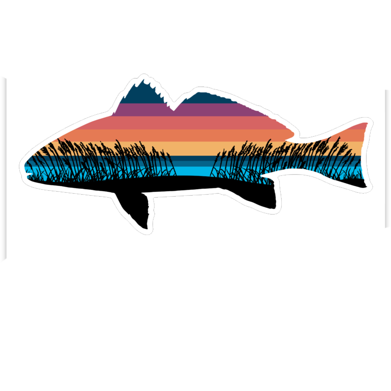 Red Drum Beach Sticker