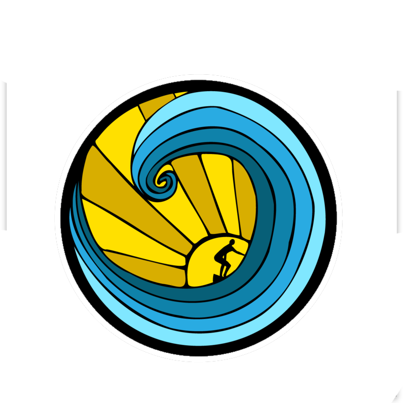 Sun Surf Wave Sticker