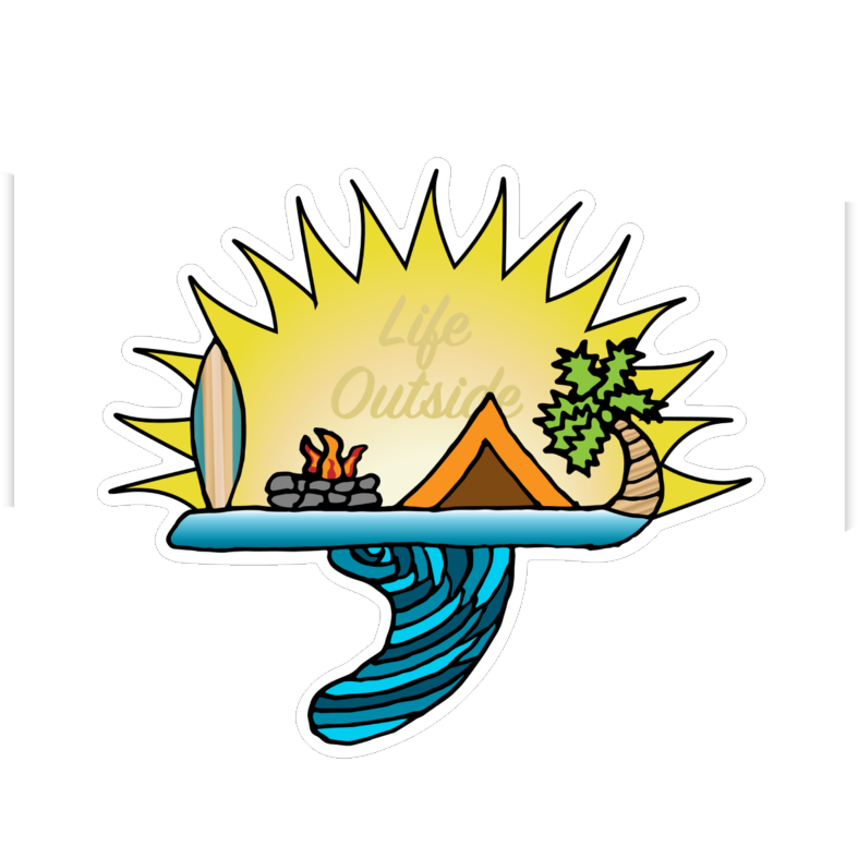 Coastal Camping Island Sticker