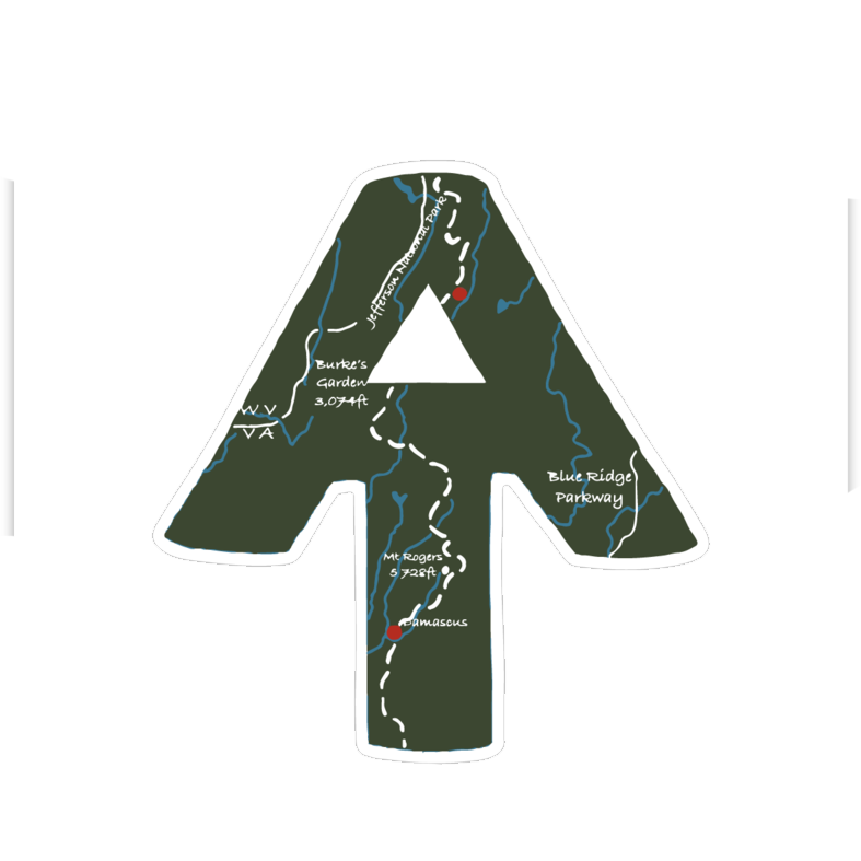 Appalachian Trail NC/VA Sticker