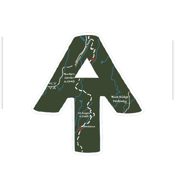 Appalachian Trail NC/VA Sticker