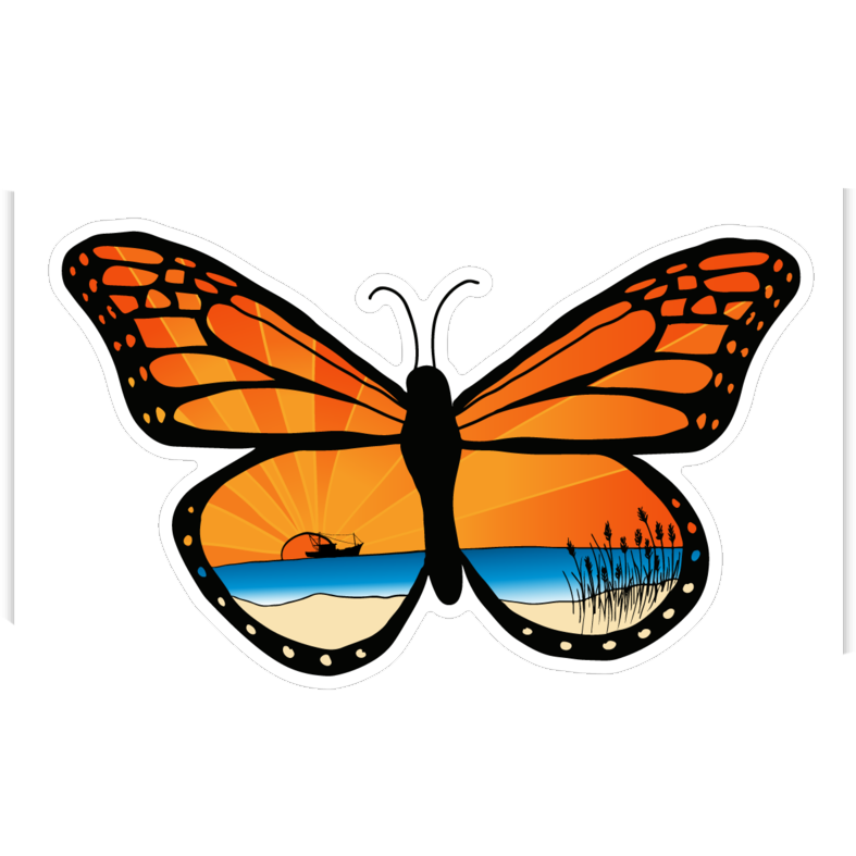 Coastal Butterfly Sticker