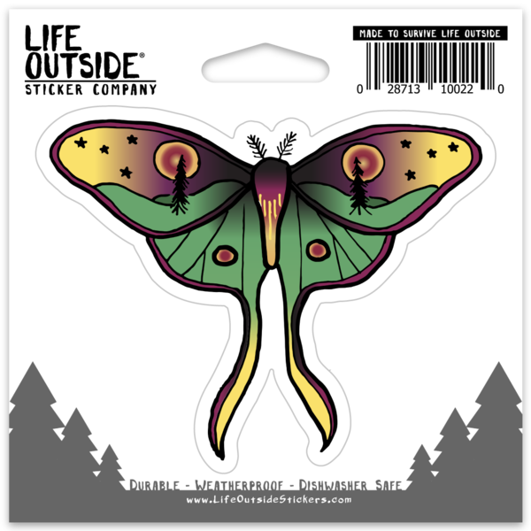 Lisa the Luna Moth Sticker