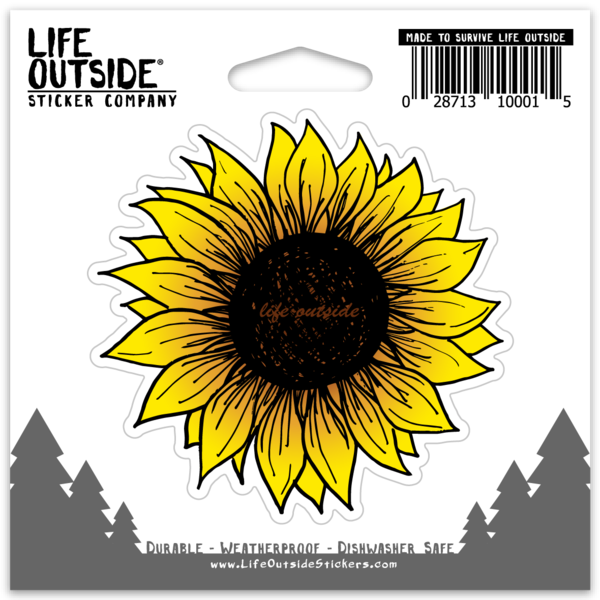 Life Outside Sunflower Sticker