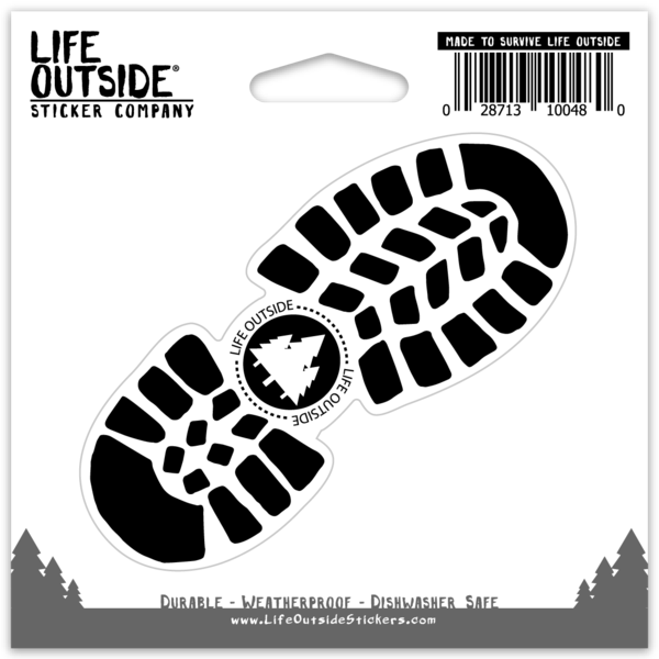 Hiking Boot Print Sticker