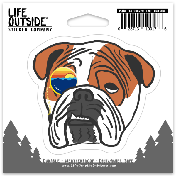 Bulldog Monocle Sticker