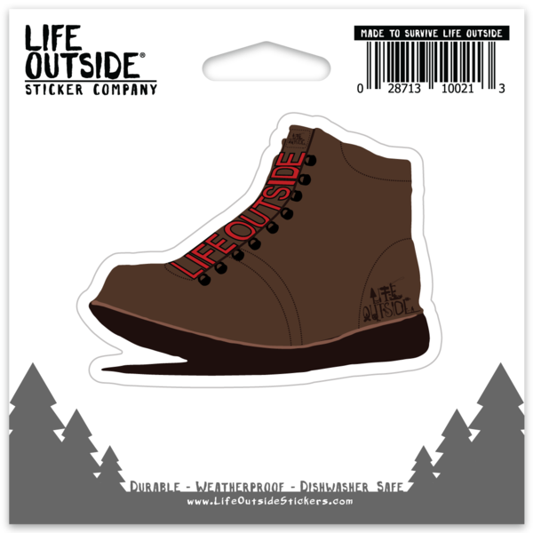 Life Outside Hiking Boot Sticker