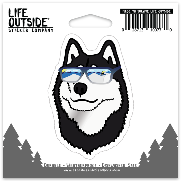 Slope Shreddin' Husky Sticker