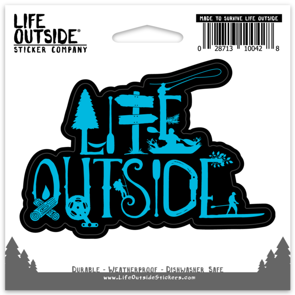 Life Outside Logo Blue Sticker