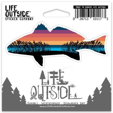 Red Drum Beach Sticker