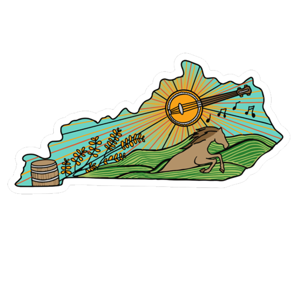 Kentucky Bourbon Banjo Sticker