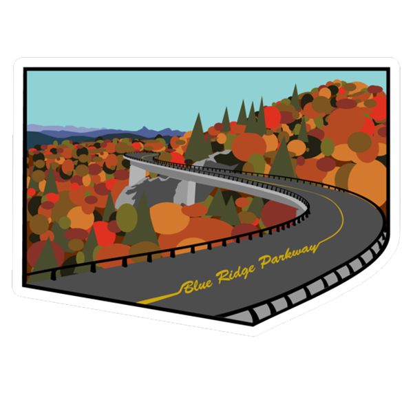 Blue Ridge Parkway Fall Viaduct Sticker
