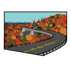 Blue Ridge Parkway Fall Viaduct Sticker