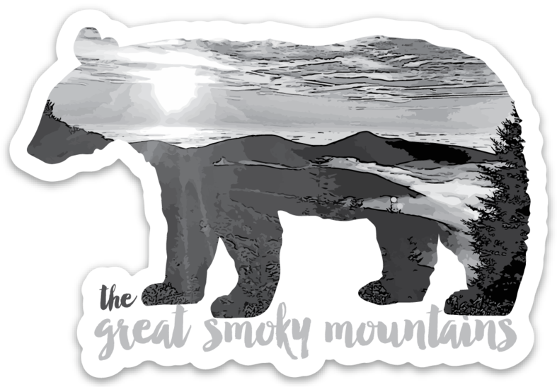 Great Smoky Mountain Bear Picture Sticker