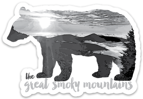 Great Smoky Mountain Bear Picture Sticker