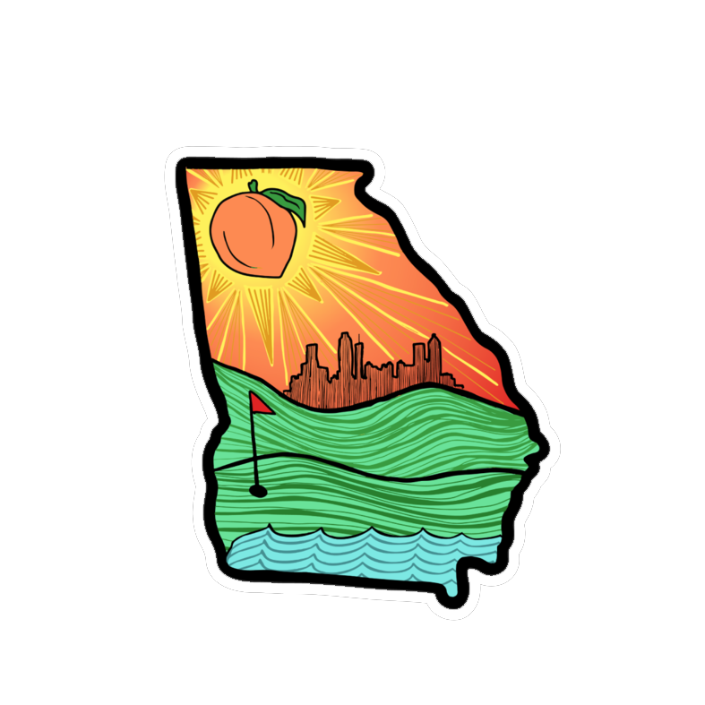 Peachy Georgia Sticker