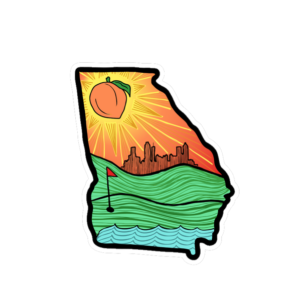 Peachy Georgia Sticker