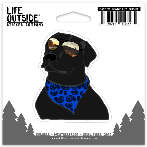 Blue Ridge Ridin Black Lab Sticker